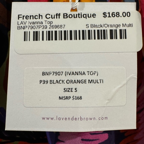 Lavender Brown Multicolor Floral Blouse - Picture 3 of 7